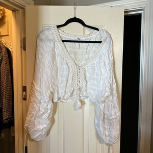 Free People Cropped Boho Top